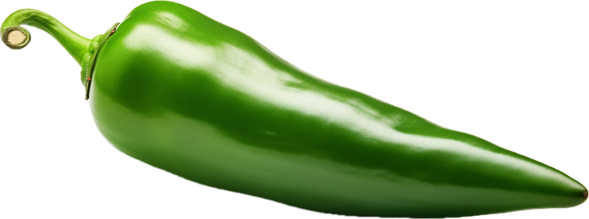 Green jalapeno pepper png with AI generated.
