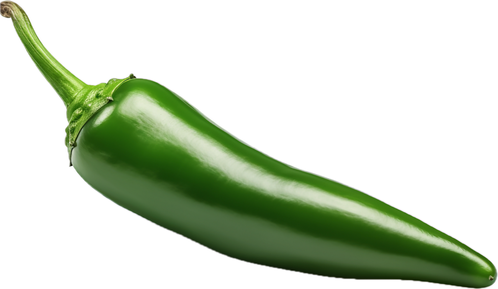 Green jalapeno pepper png with AI generated.