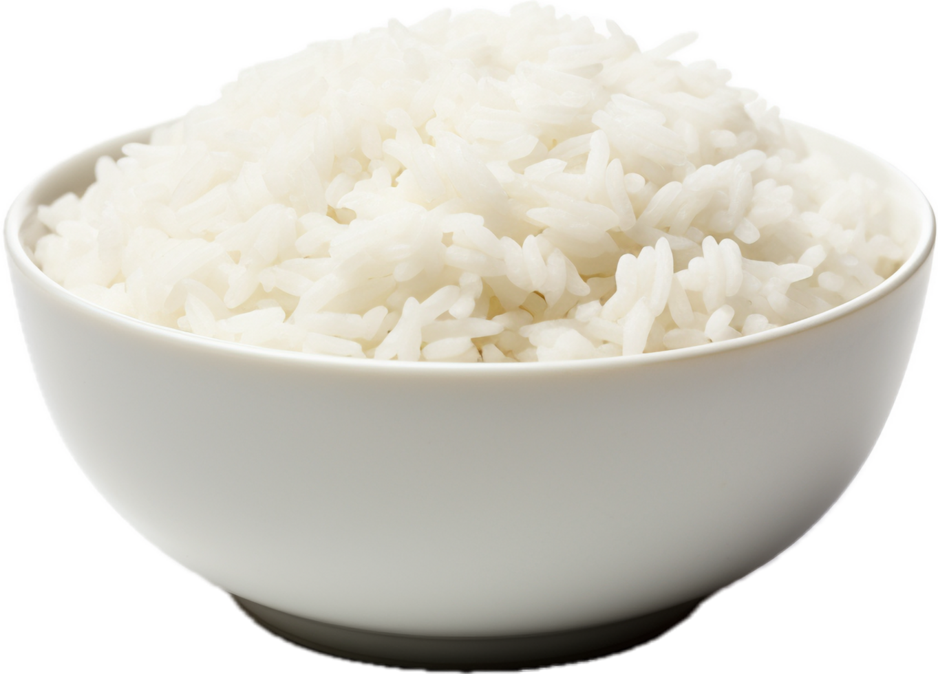 kom van wit rijst- PNG met ai gegenereerd.