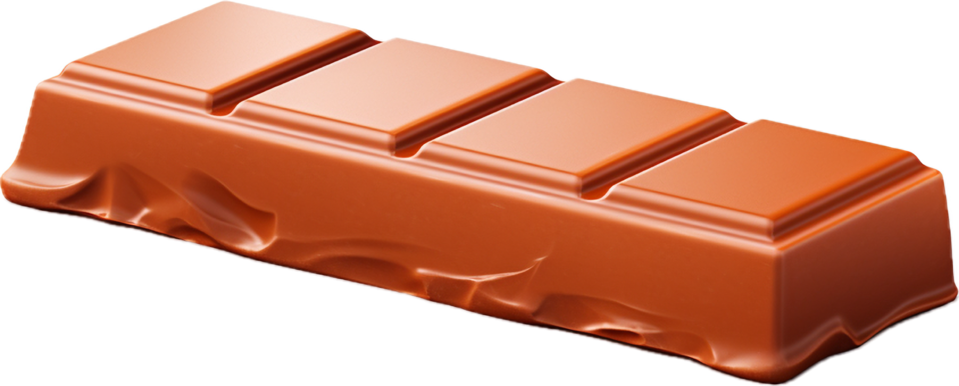 AI generated chocolate bar with caramel filling png