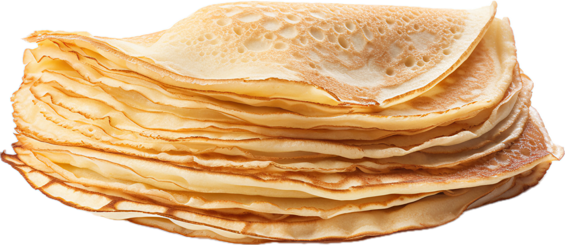 AI generated Stack of thin crepes png