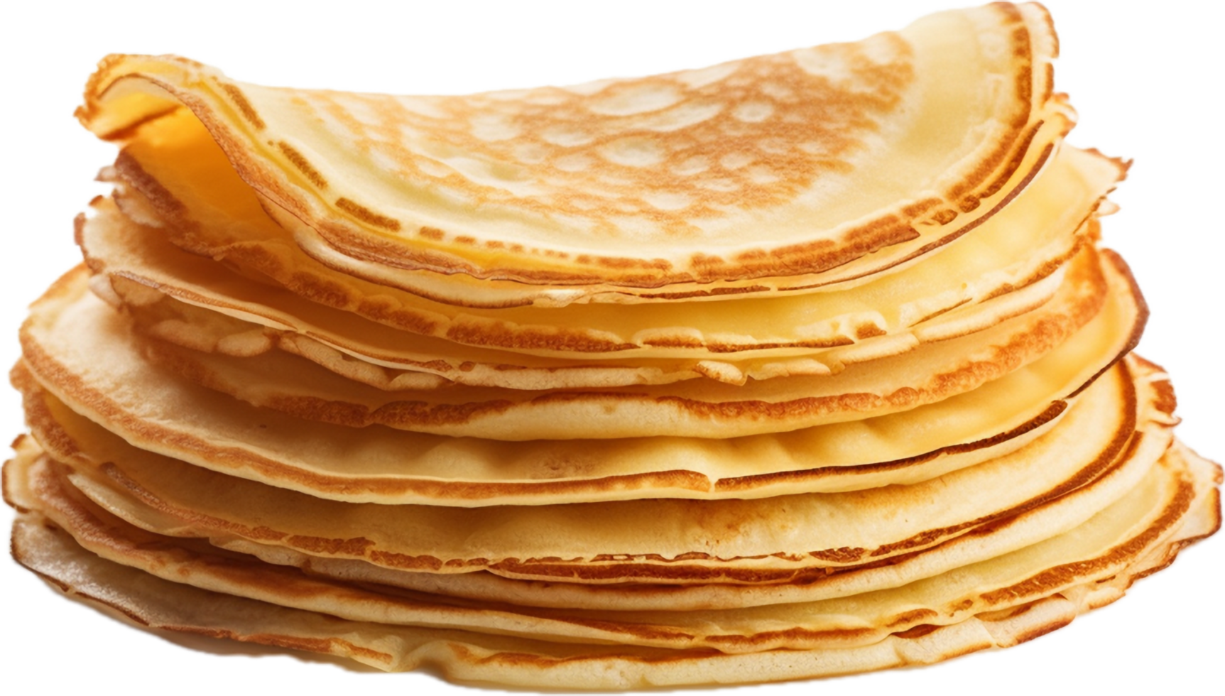 AI generated Stack of thin crepes png