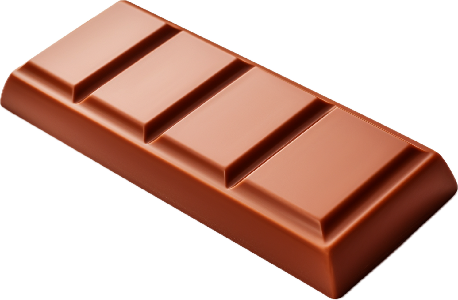 AI generated chocolate bar with caramel filling png