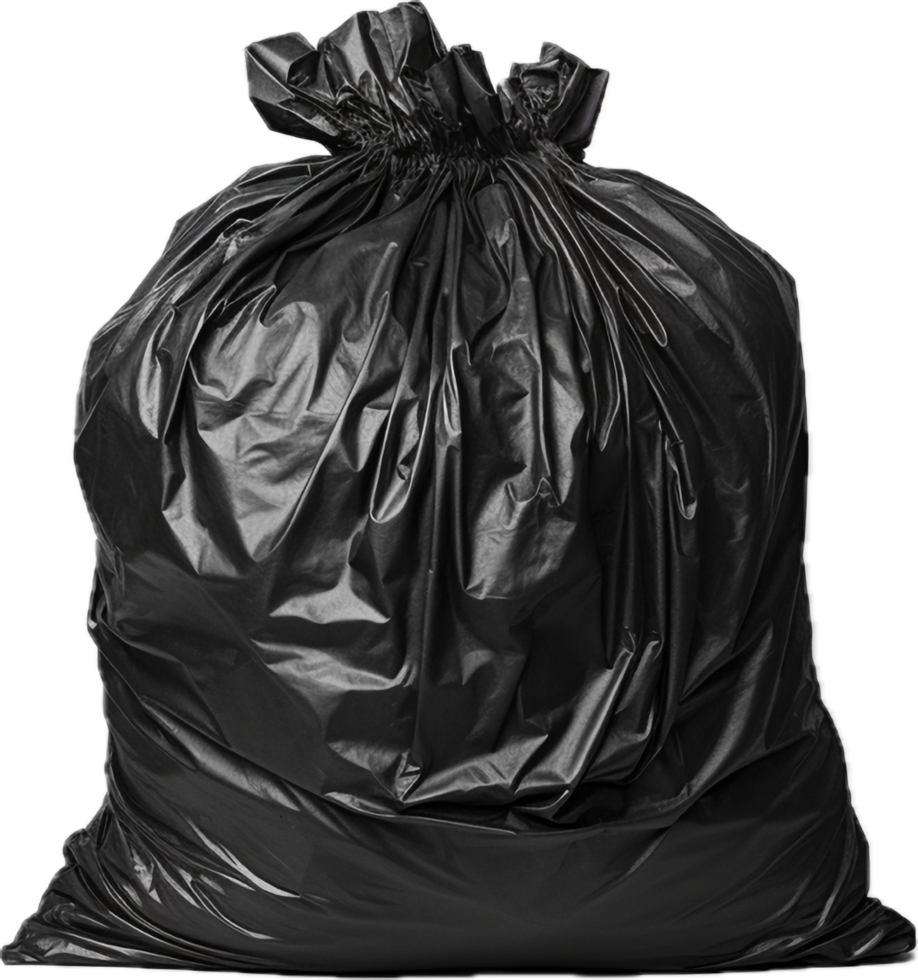 Black garbage bag png with AI generated.