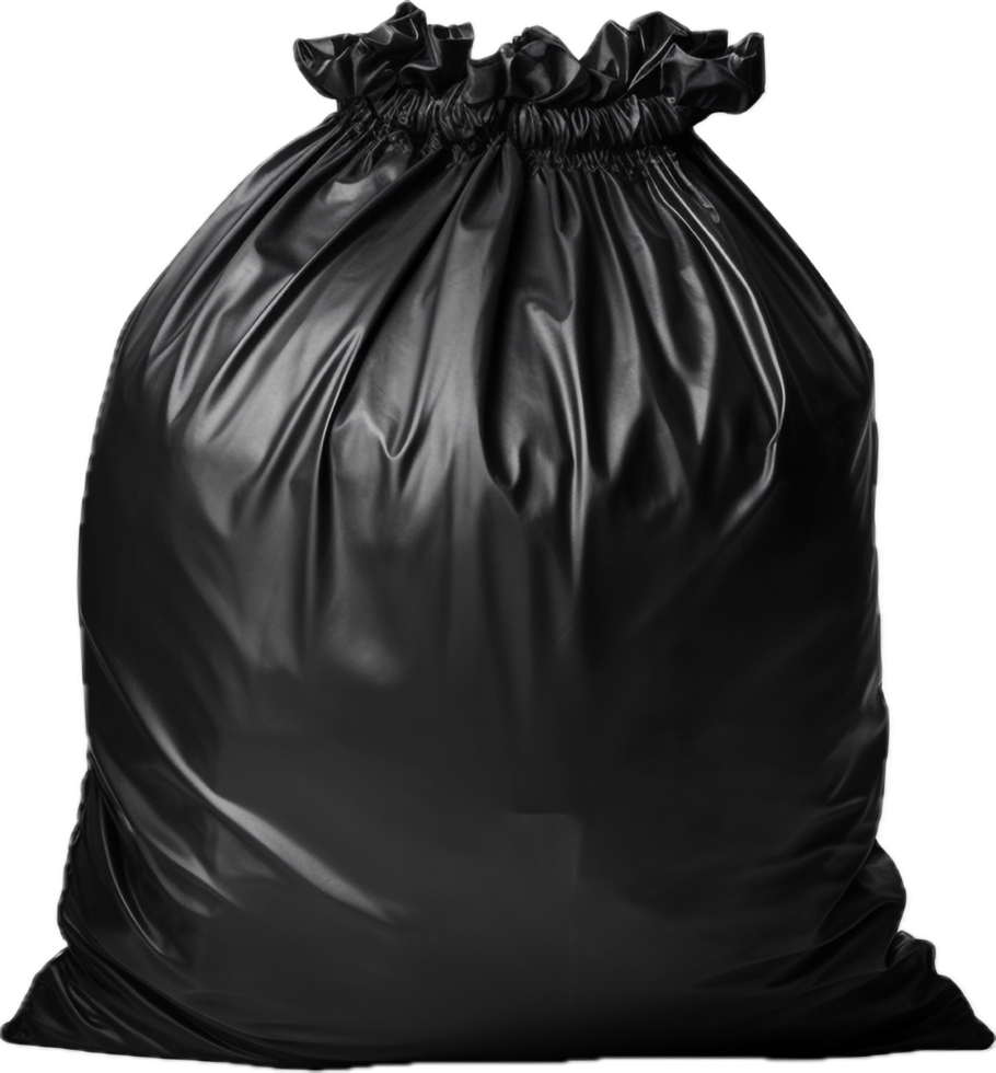 Black garbage bag png with AI generated.