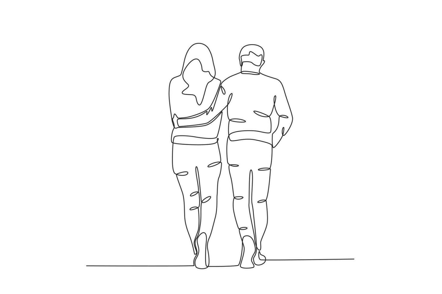 A couple walked over hugging each other vector