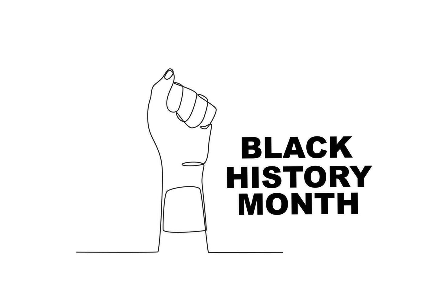 A hand supporting the achievements of black people vector