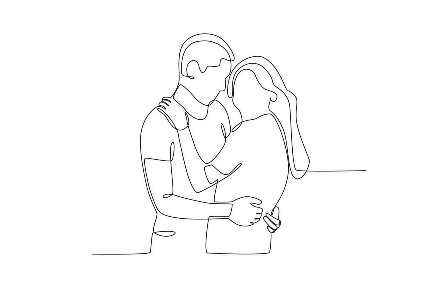 amantes abrazo cada otro vector