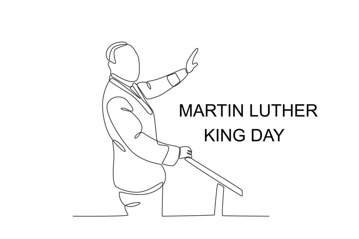 Martin Luther King protests discrimination vector