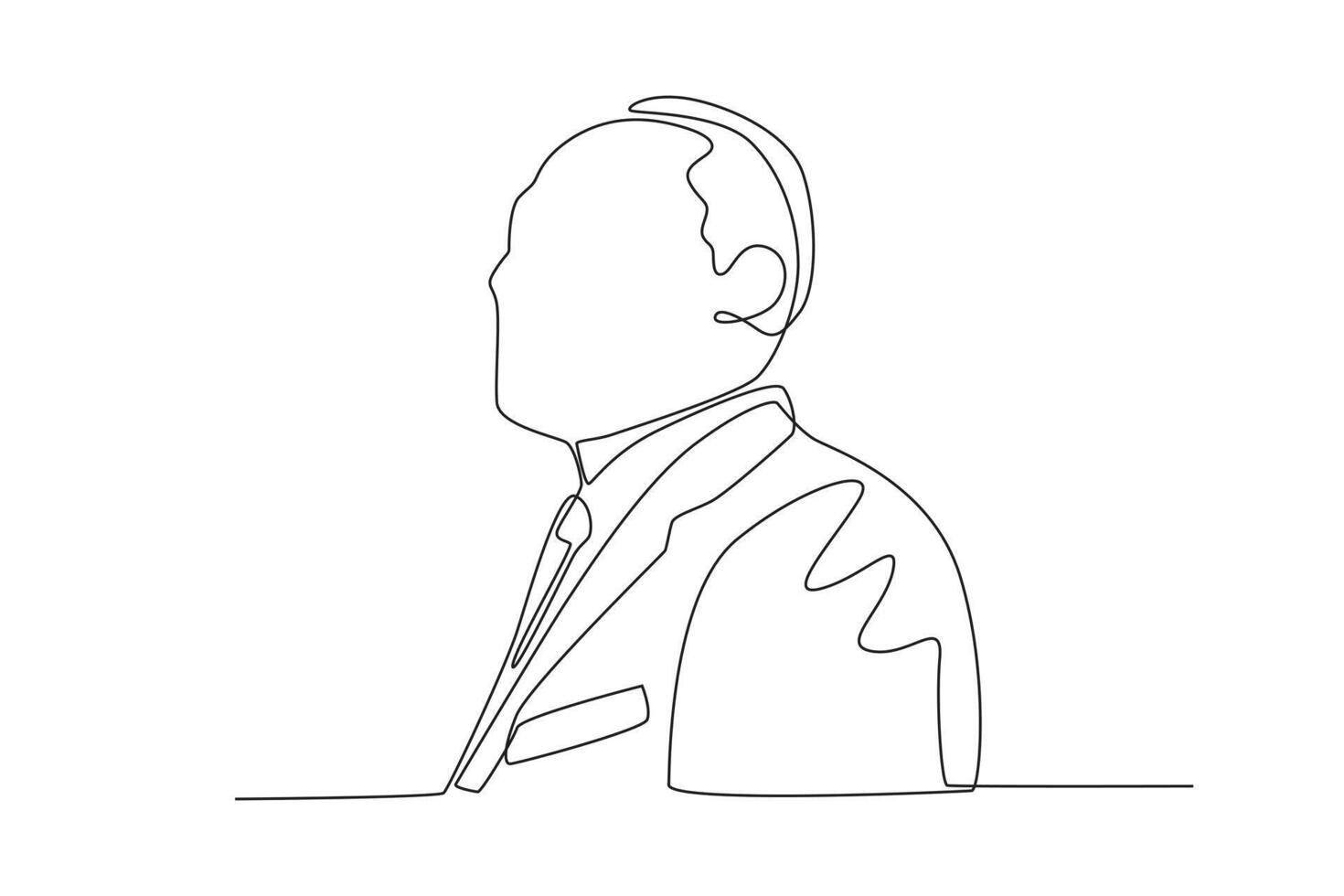 Martin Luther King's side view vector