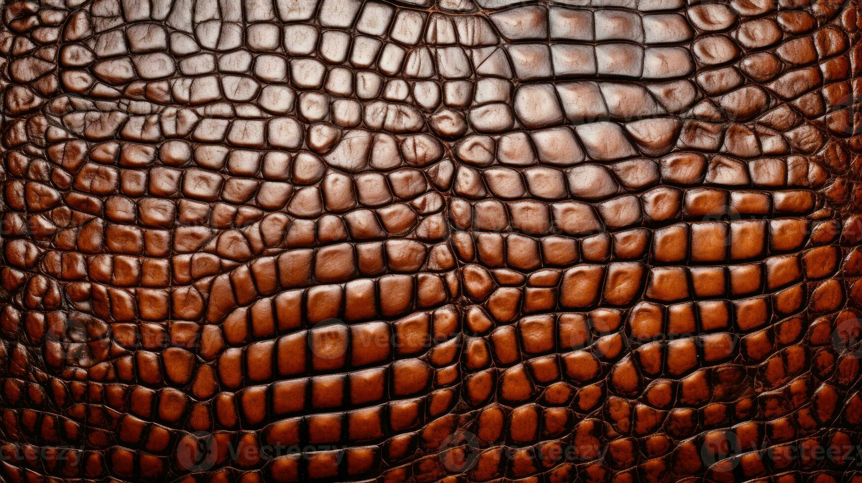 A crocodile skin texture background. Generative AI photo