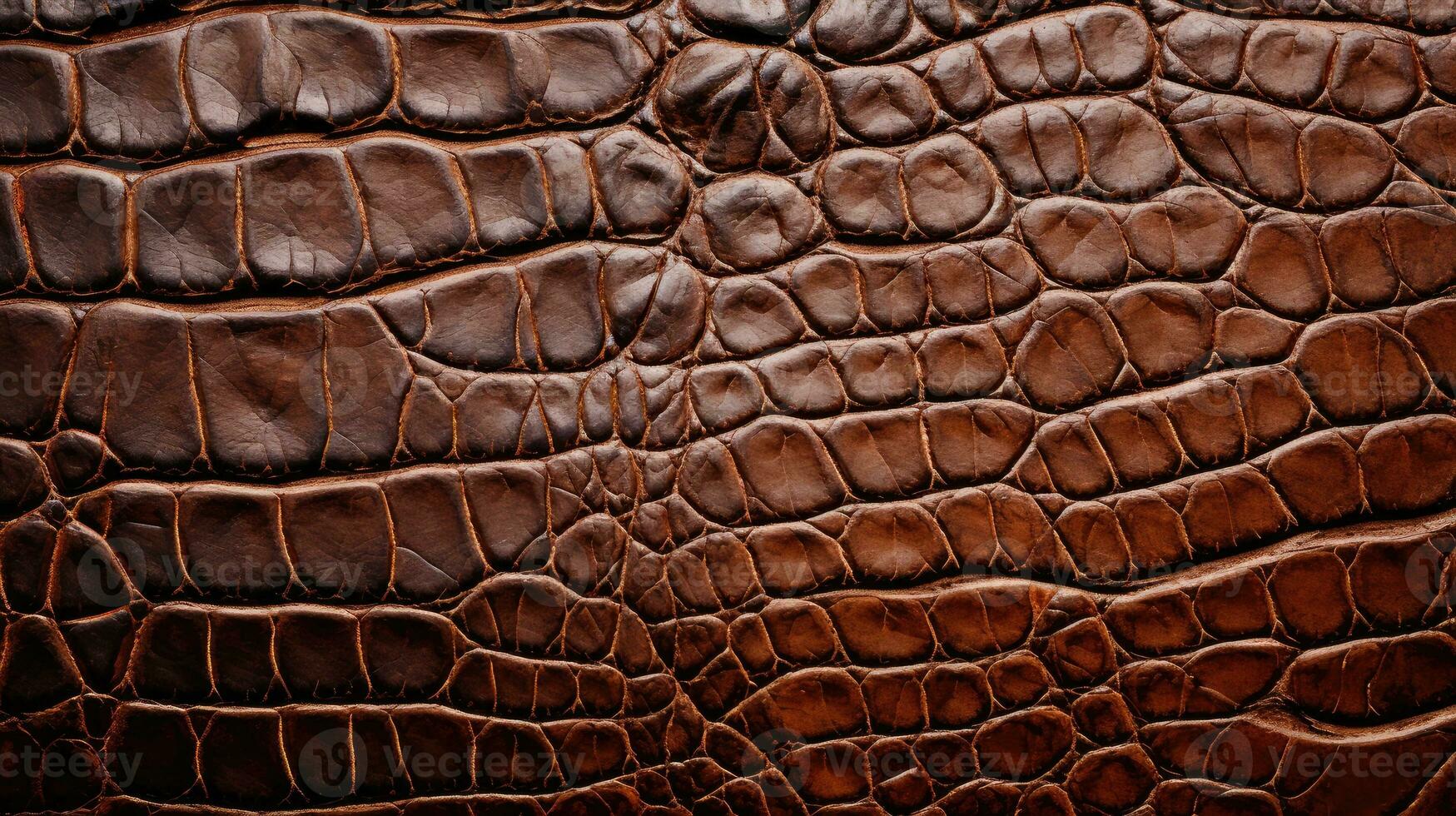 A crocodile skin texture background. Generative AI photo