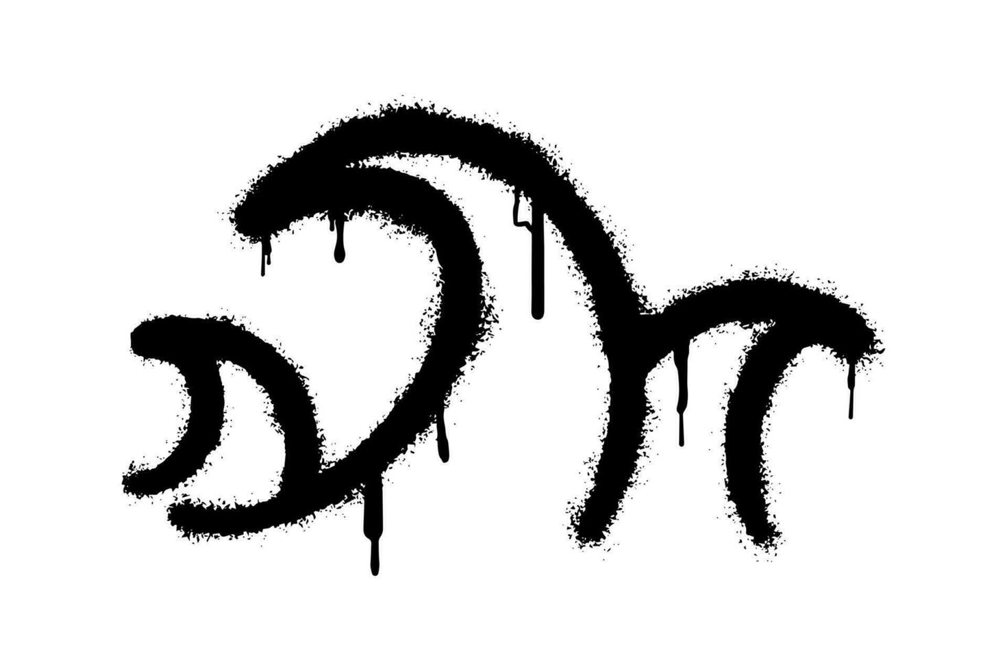 Spray Painted Graffiti spraying water symbol isolated on white background. vector
