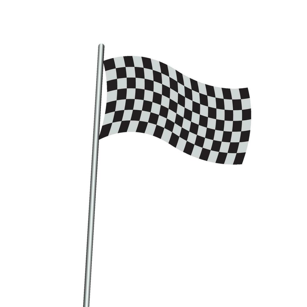 Flag race icon vector