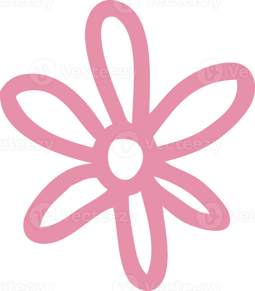 blomma. hand dragen png