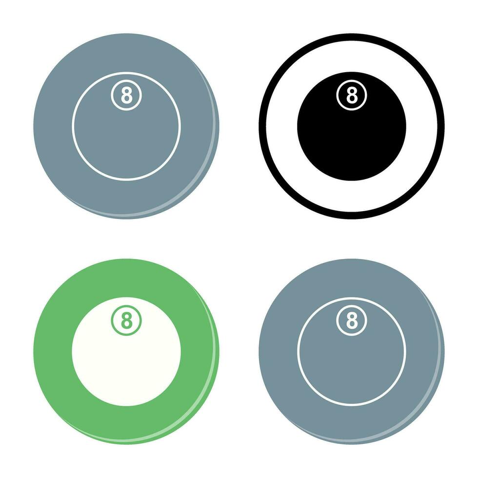 Unique Eight Ball Vector Icon