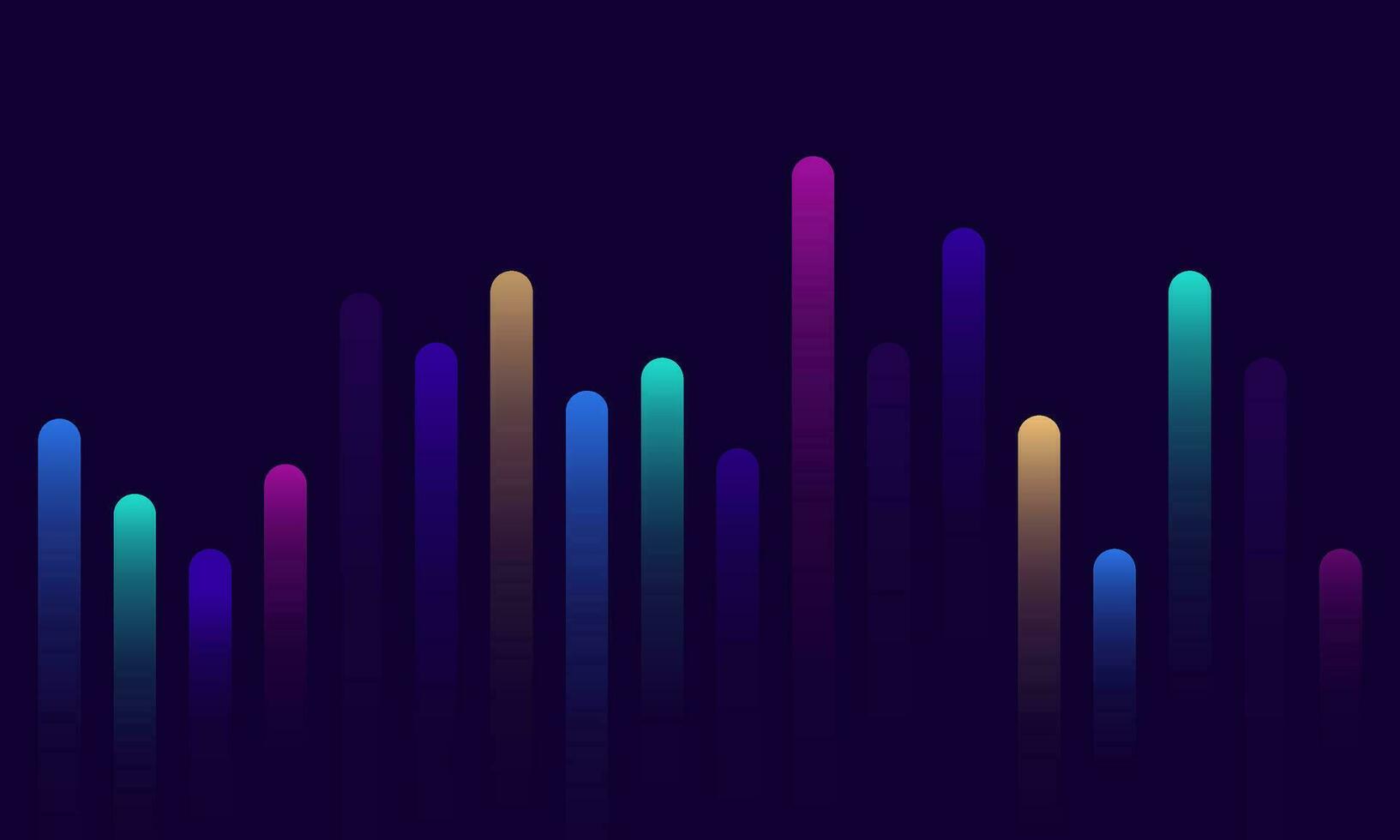 Abstract modern colorful stripes graph tech and gaming background vector