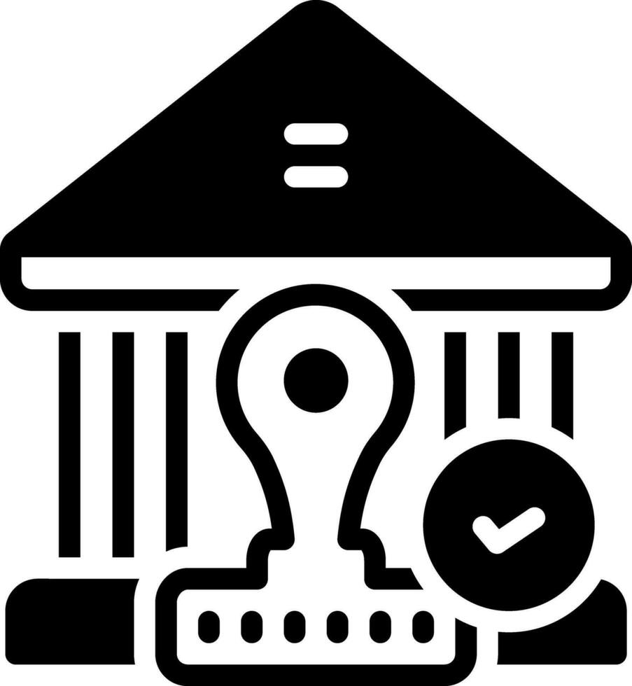 solid icon for authority vector