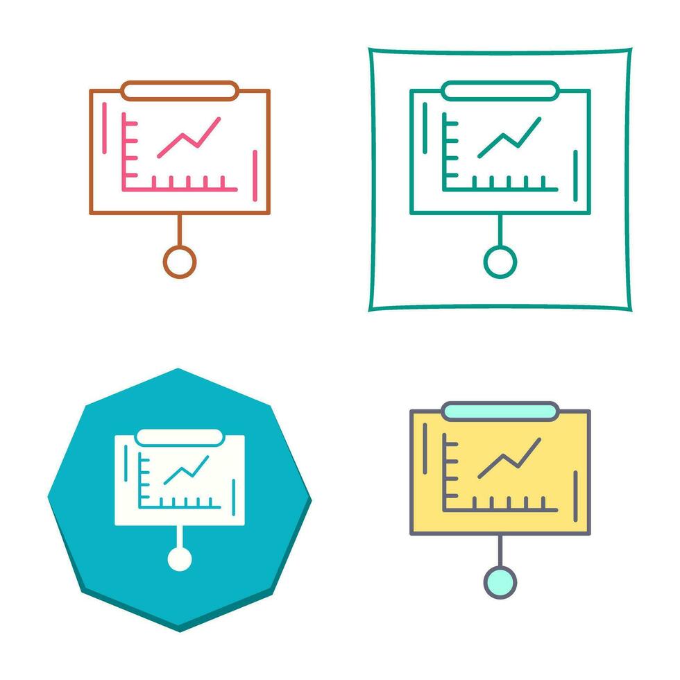 Line Graph Vector Icon