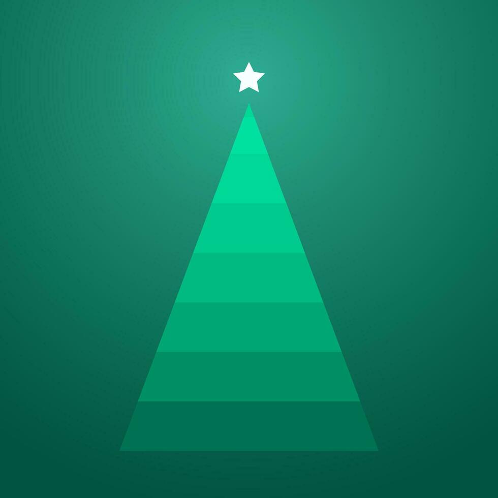 Greeting card minimalist with a Christmas theme in a geometric style vector