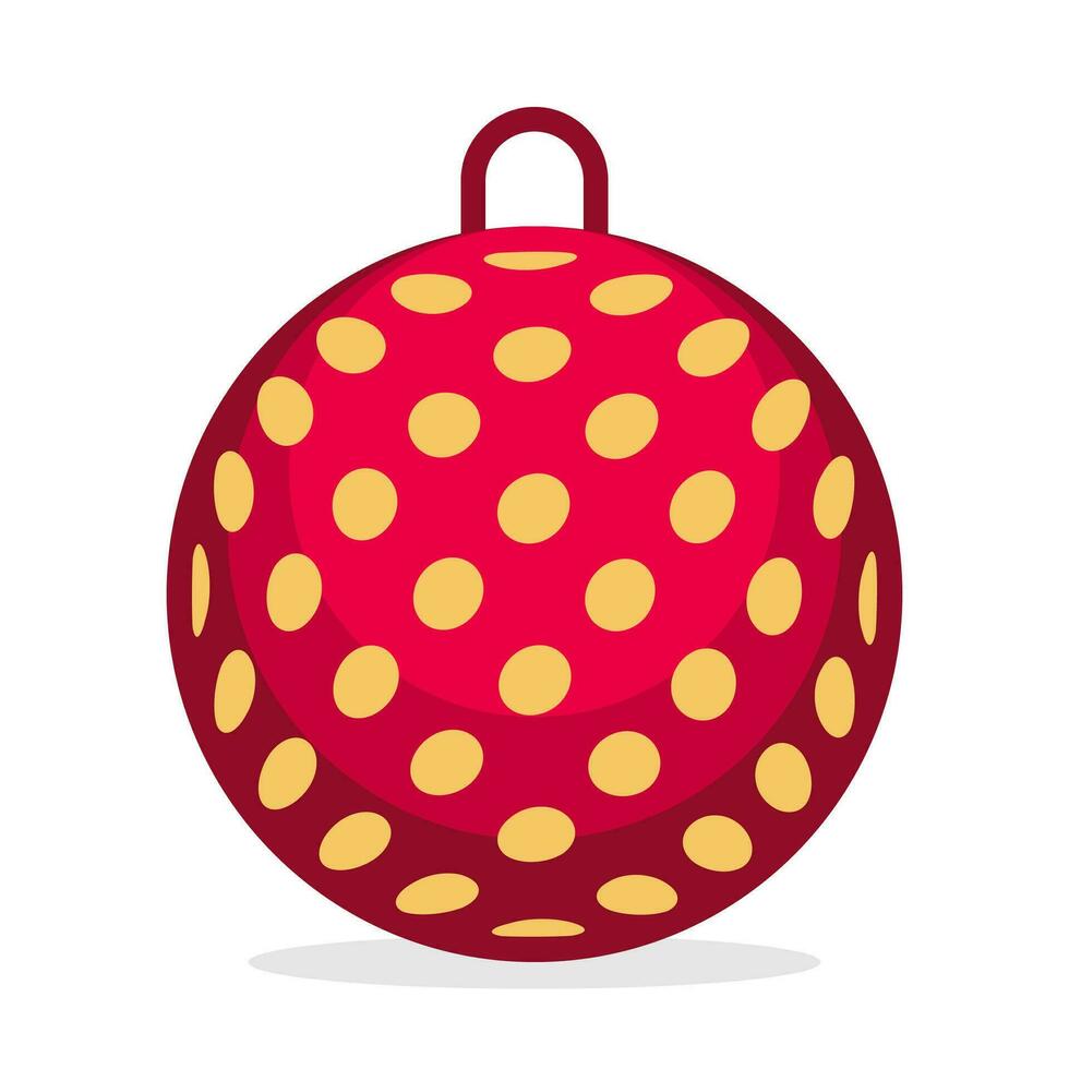 colored christmas balls icon. vector isolated on white background. simple 3d design of winter decoration, christmas tree and new year.
