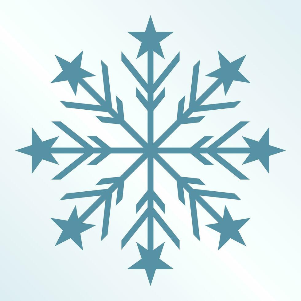 christmas snow icon, vector isolated on blue background. ornament design for posters, greeting cards, brochures, banners, social media.