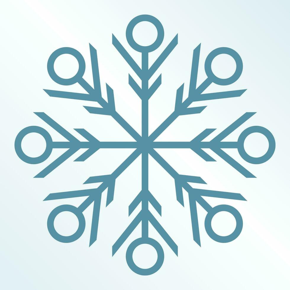 Navidad nieve icono, vector aislado en azul antecedentes. ornamento diseño para carteles, saludo tarjetas, folletos, pancartas, social medios de comunicación.