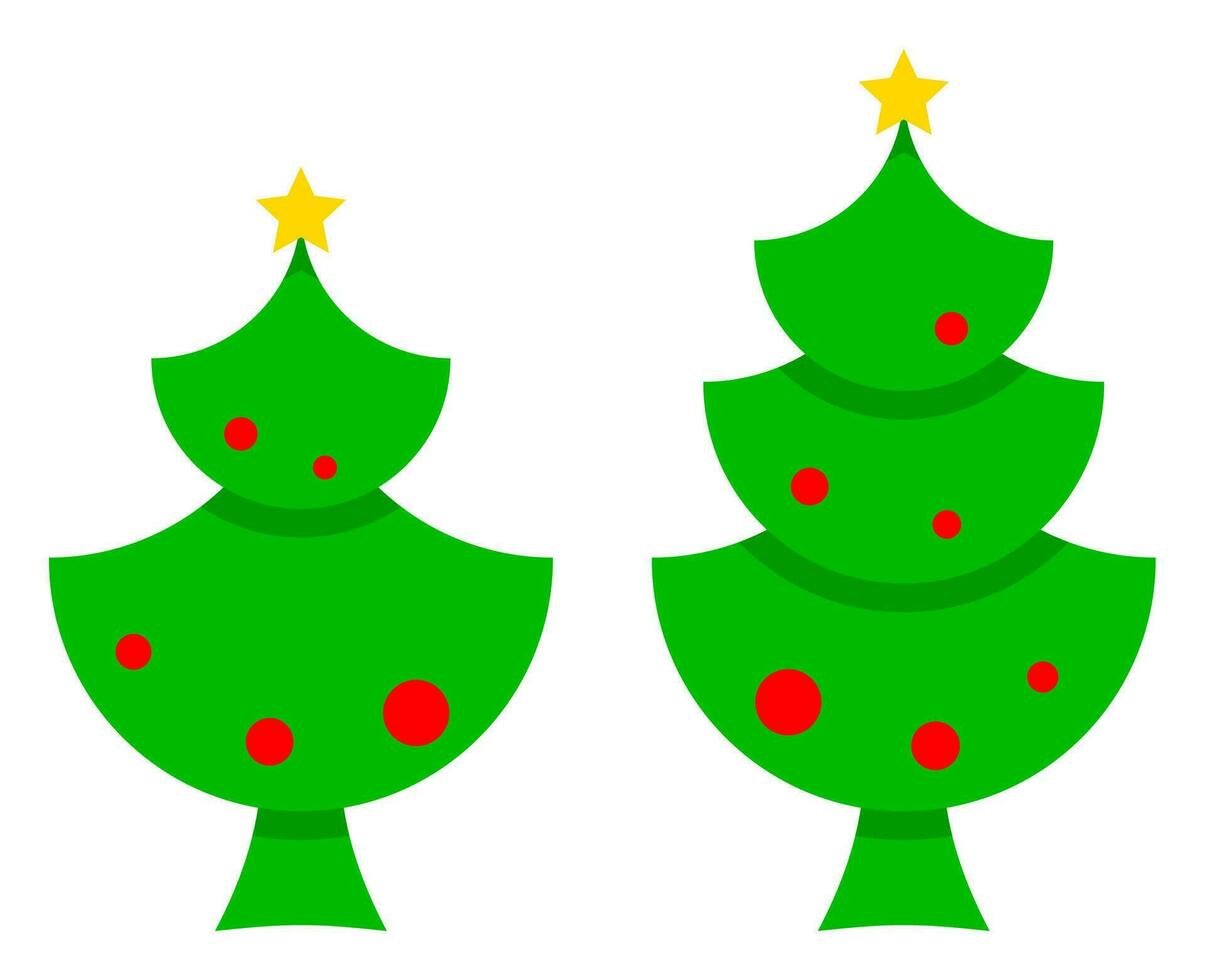 Christmas tree icon green color, simple flat design. vector ornament for posters, greeting cards, brochures, banners, social media.