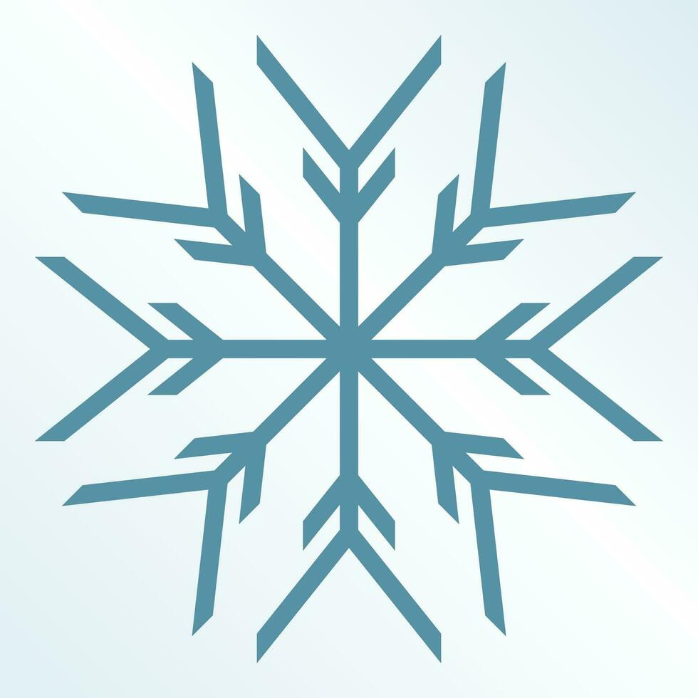 Navidad nieve icono, vector aislado en azul antecedentes. ornamento diseño para carteles, saludo tarjetas, folletos, pancartas, social medios de comunicación.