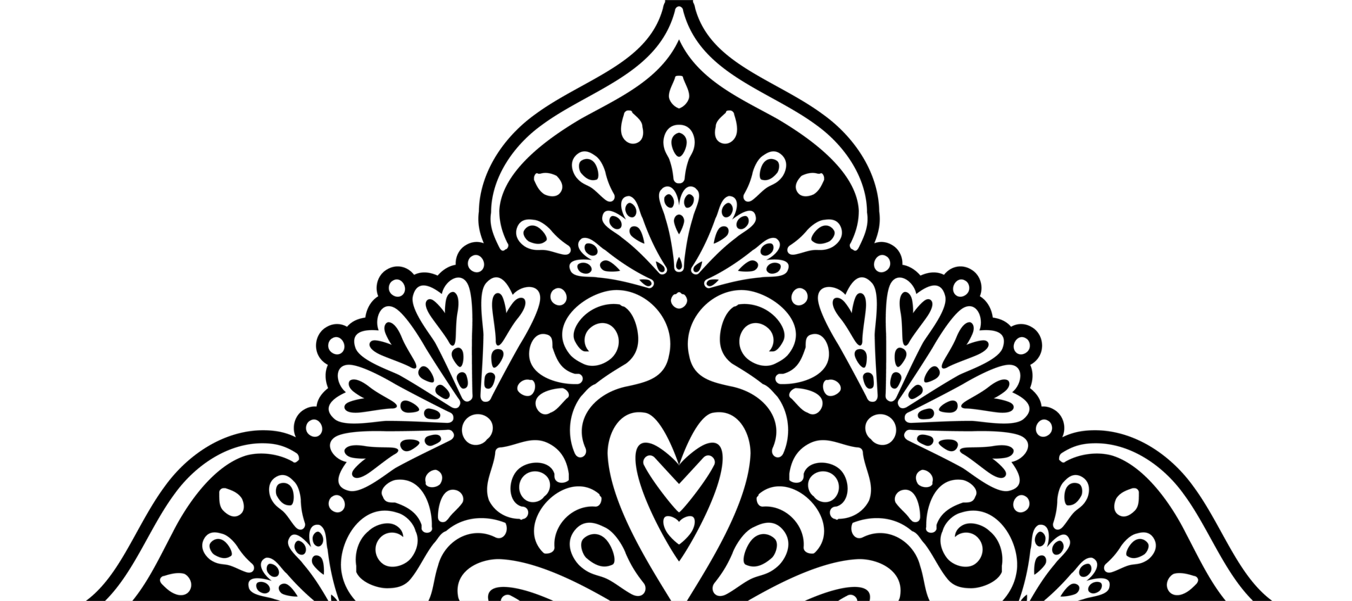 Abstract Paisley Decorative Pattern black background Wallpaper png