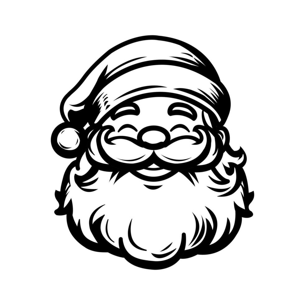 Vector cartoon Santa Claus character, hand drawn isolated on a white background