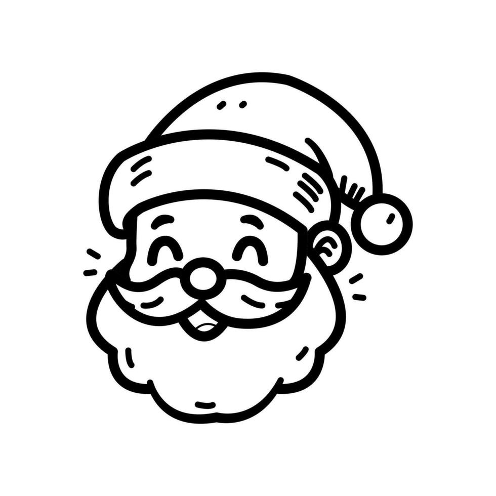 Vector cartoon Santa Claus character, hand drawn on a white background.