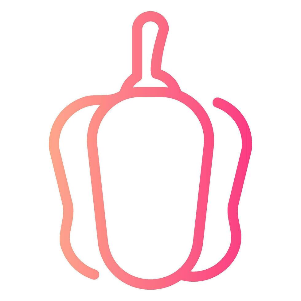 Bell pepper gradient icon vector