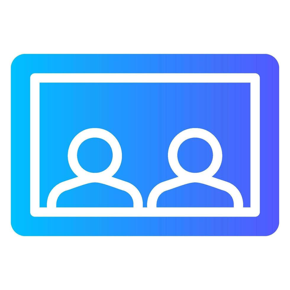 video conference gradient icon vector