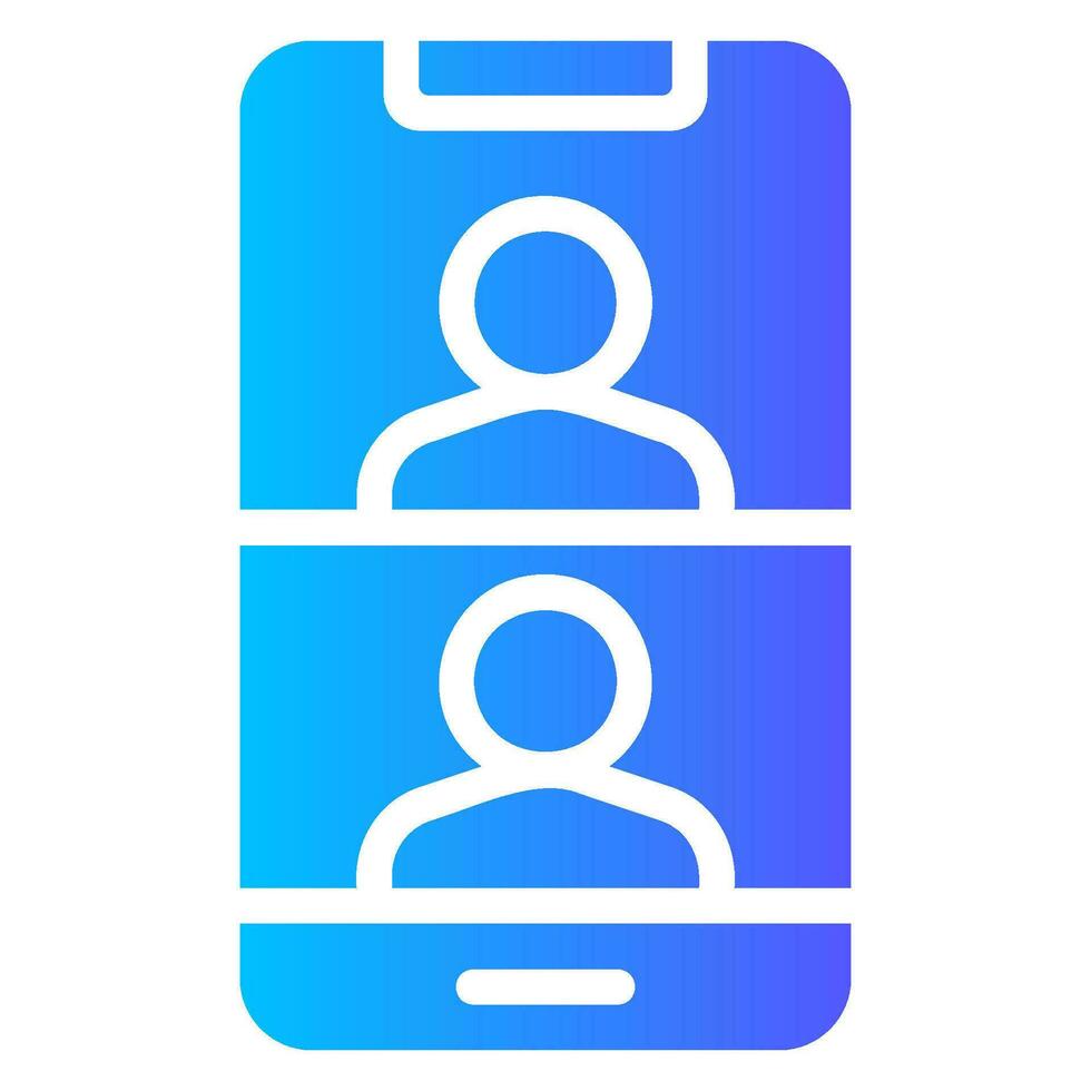 video conference gradient icon vector