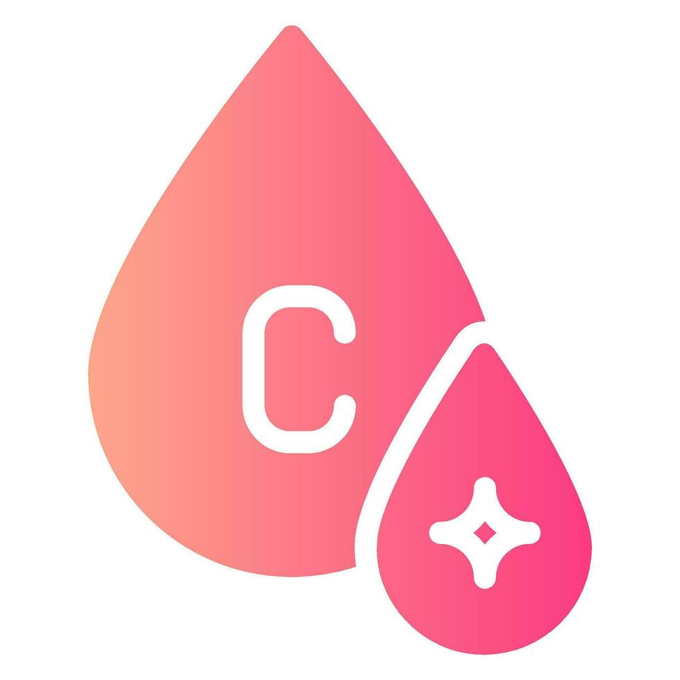 Vitamin c gradient icon vector