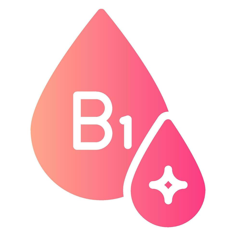vitamina b1 degradado icono vector
