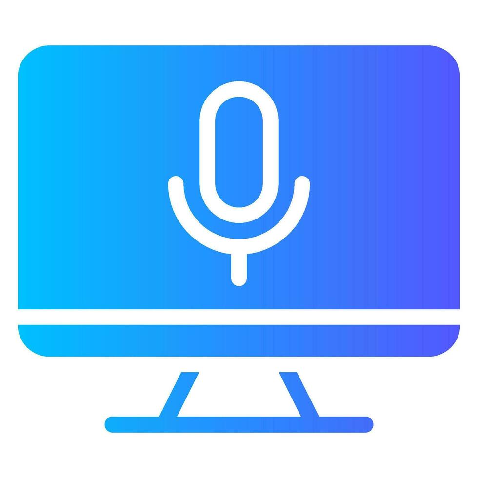 voice control gradient icon vector