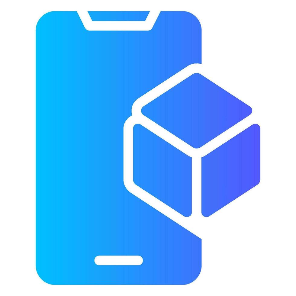 augmented reality gradient icon vector