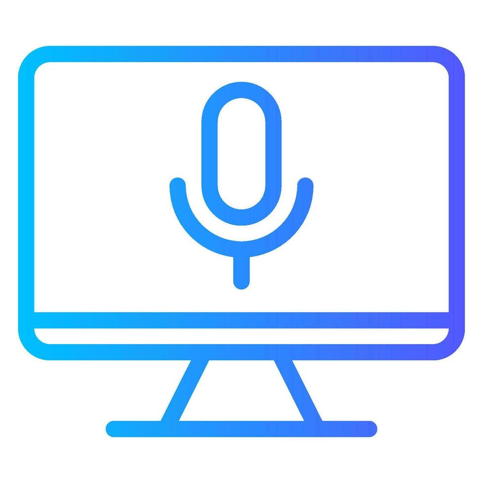voice control gradient icon vector