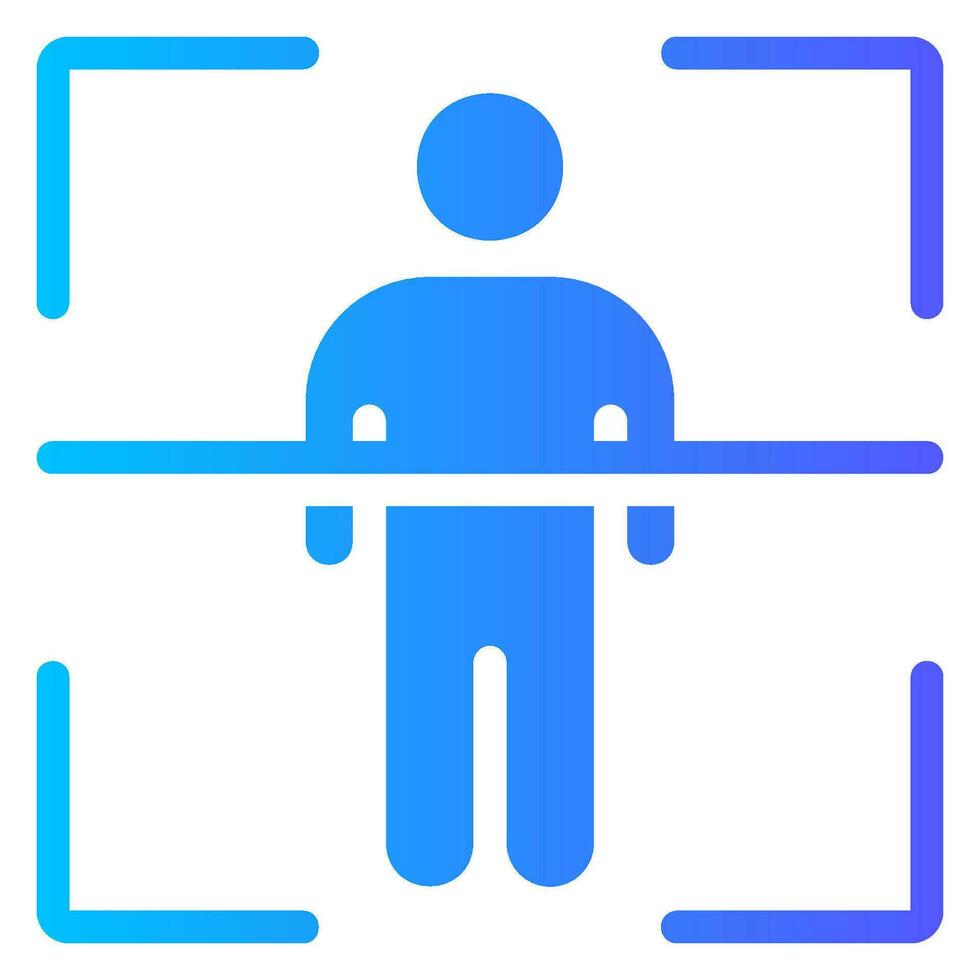 body scan gradient icon vector