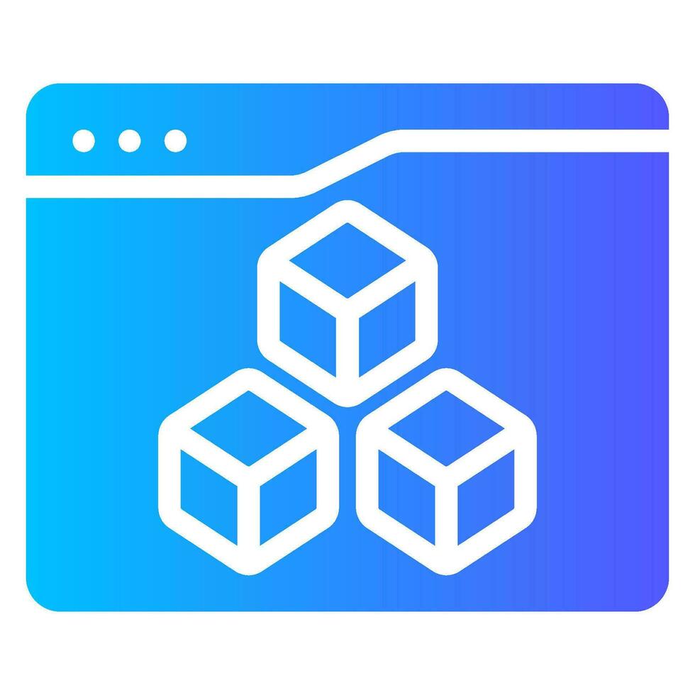 3d programming gradient icon vector