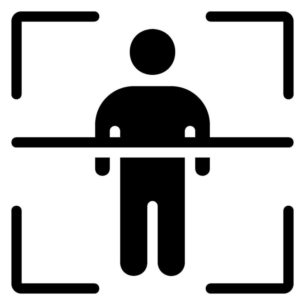 body scan glyph icon vector