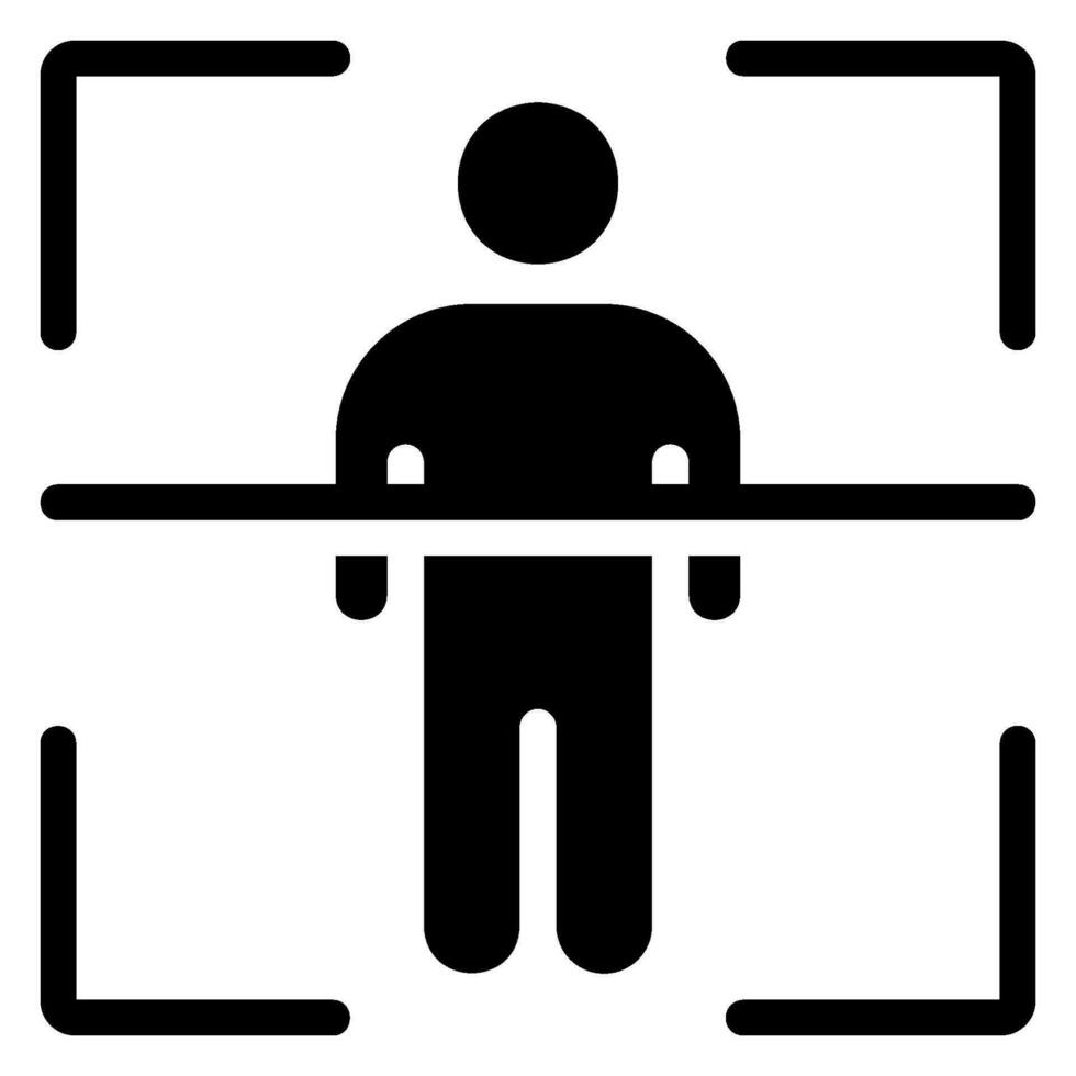 body scan glyph icon vector