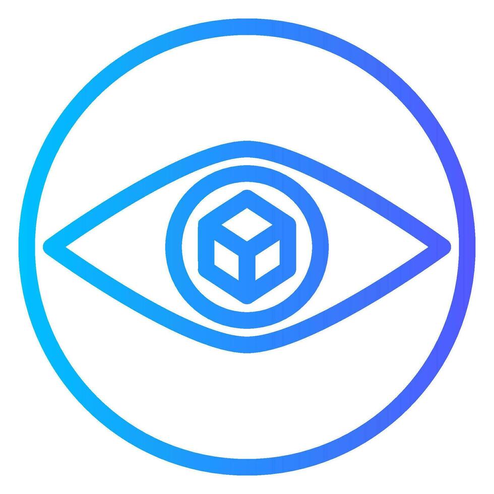 eye gradient icon vector