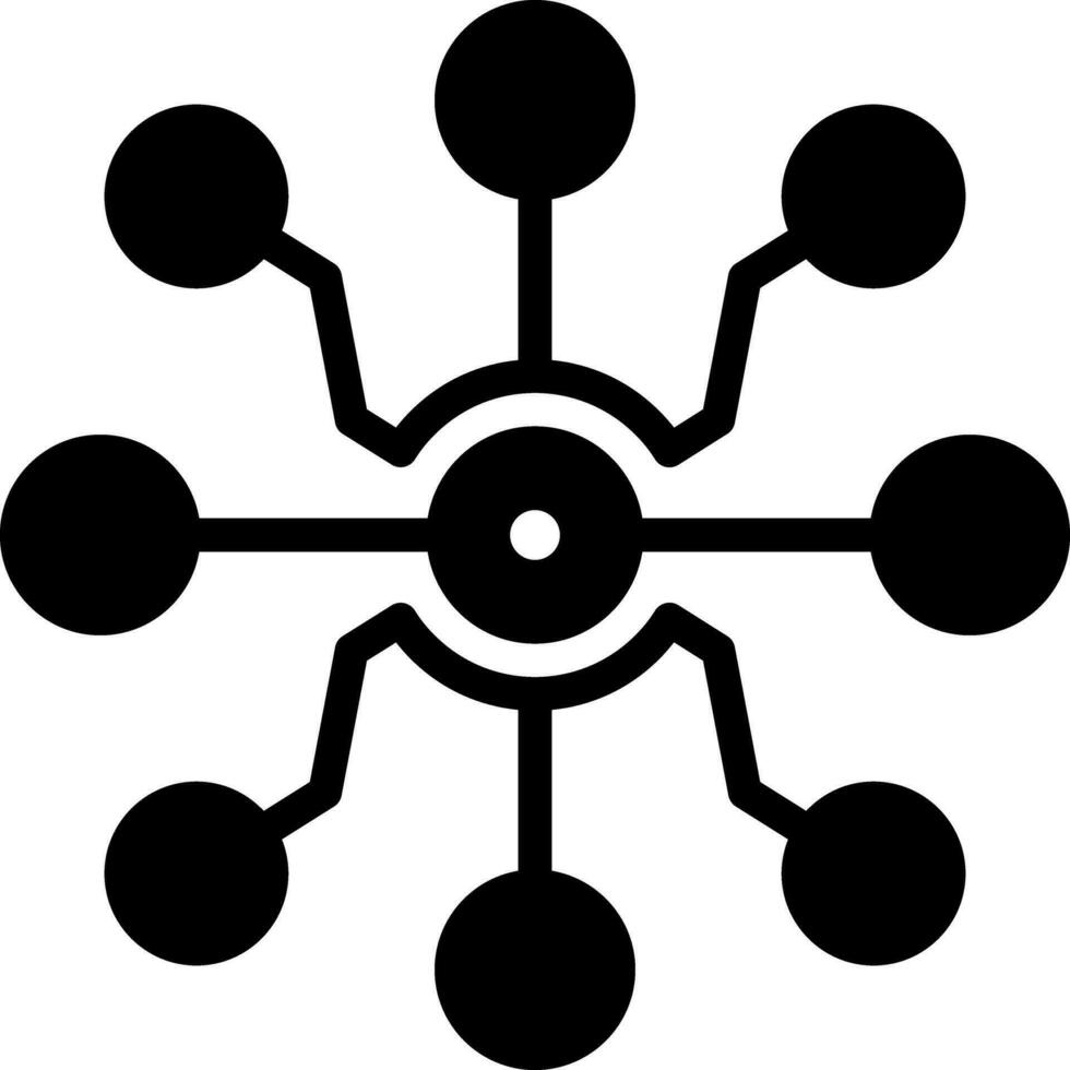 solid icon for networks vector