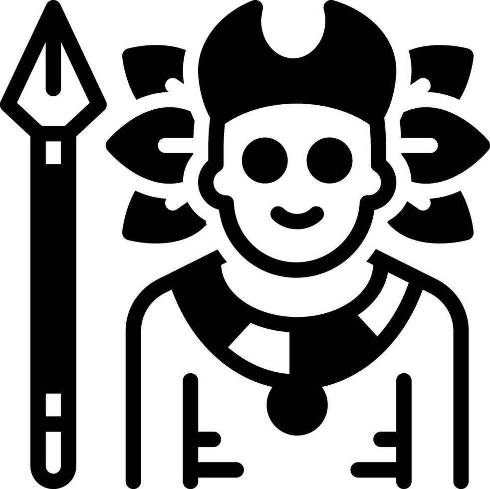 solid icon for tribes vector