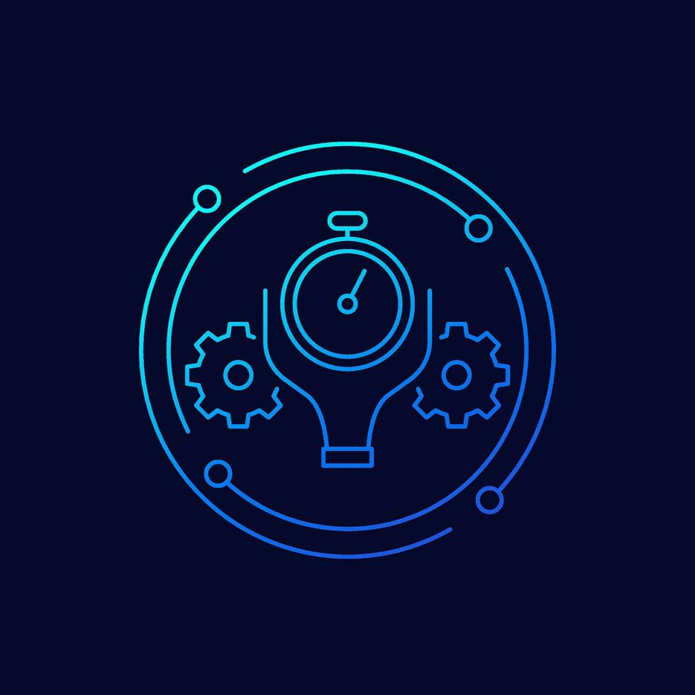fast funnel icon, linear design vector