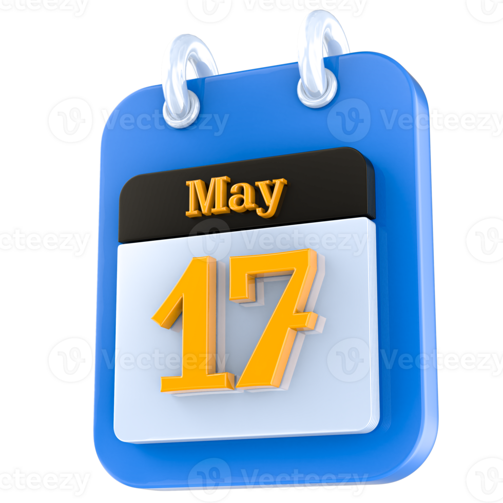 icon calendar 3D Rendering png