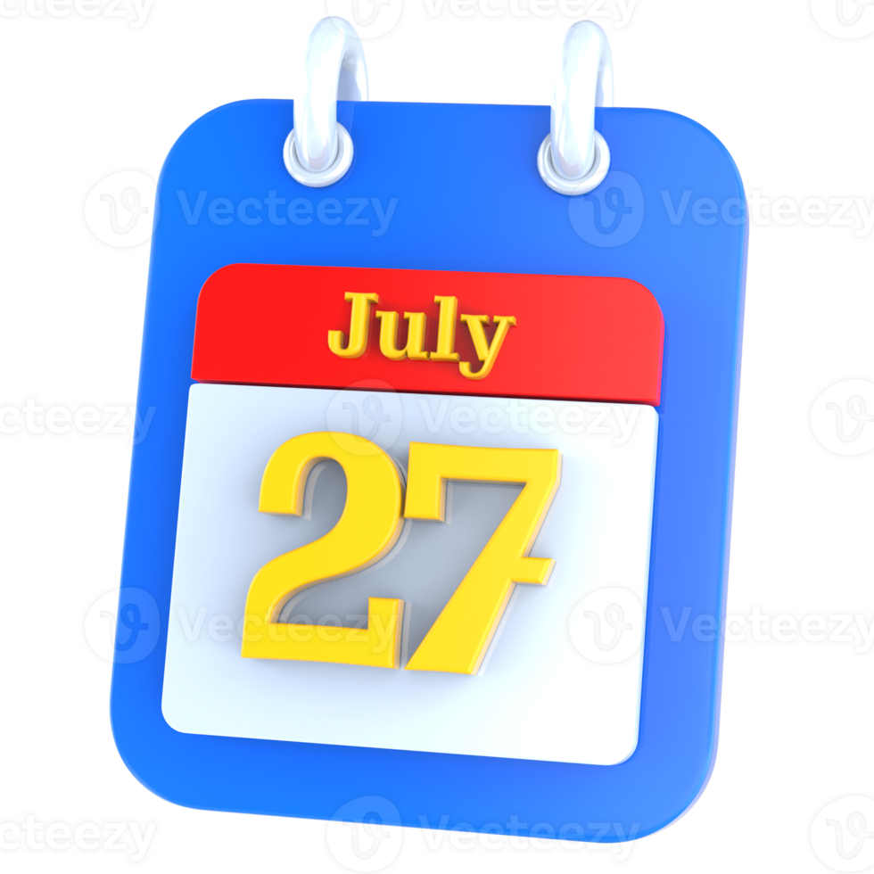 icon calendar 3D Rendering png